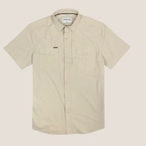 Poncho Men's Tan Short Sleeve Shirt